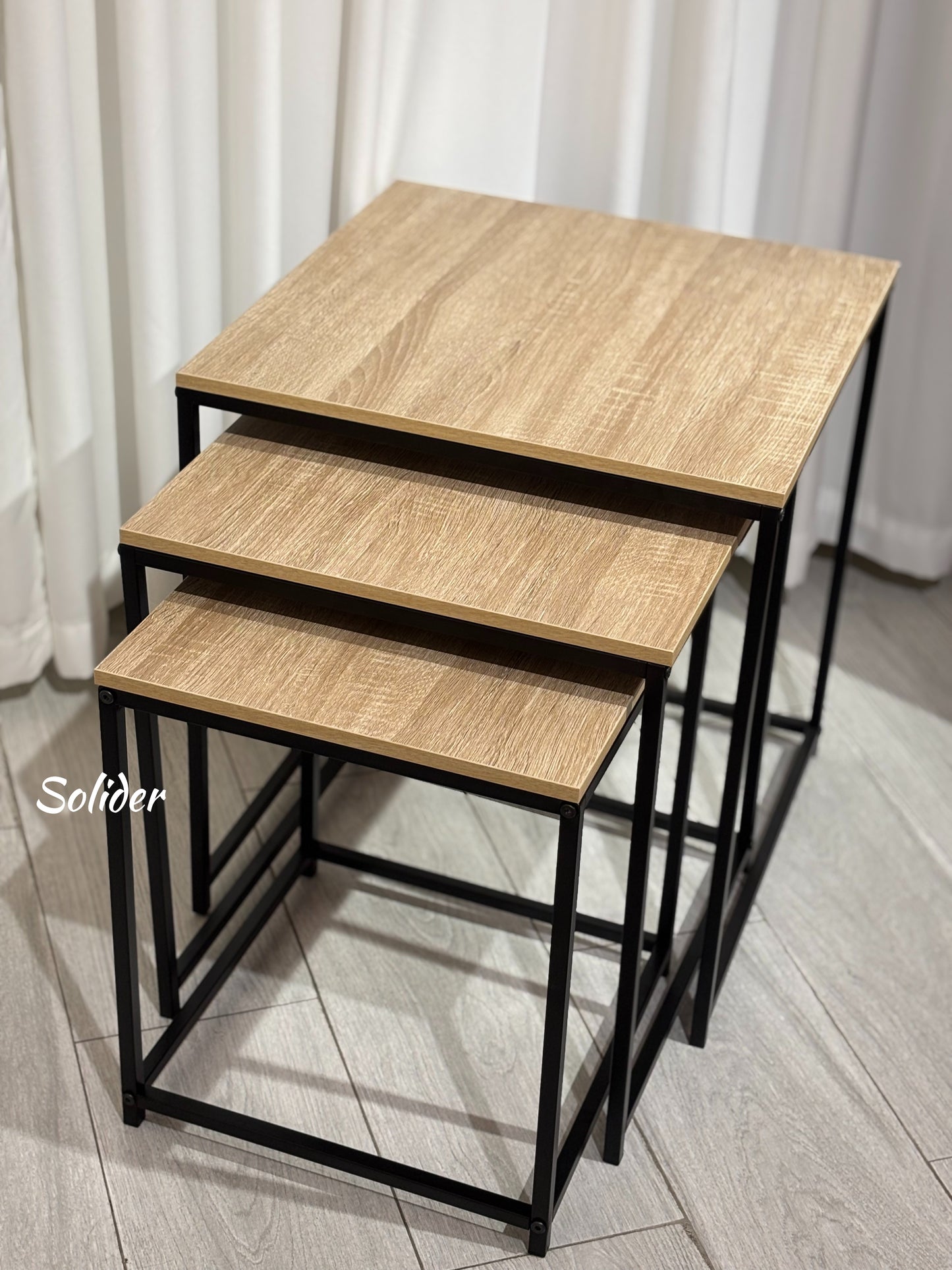 Set of three end tables