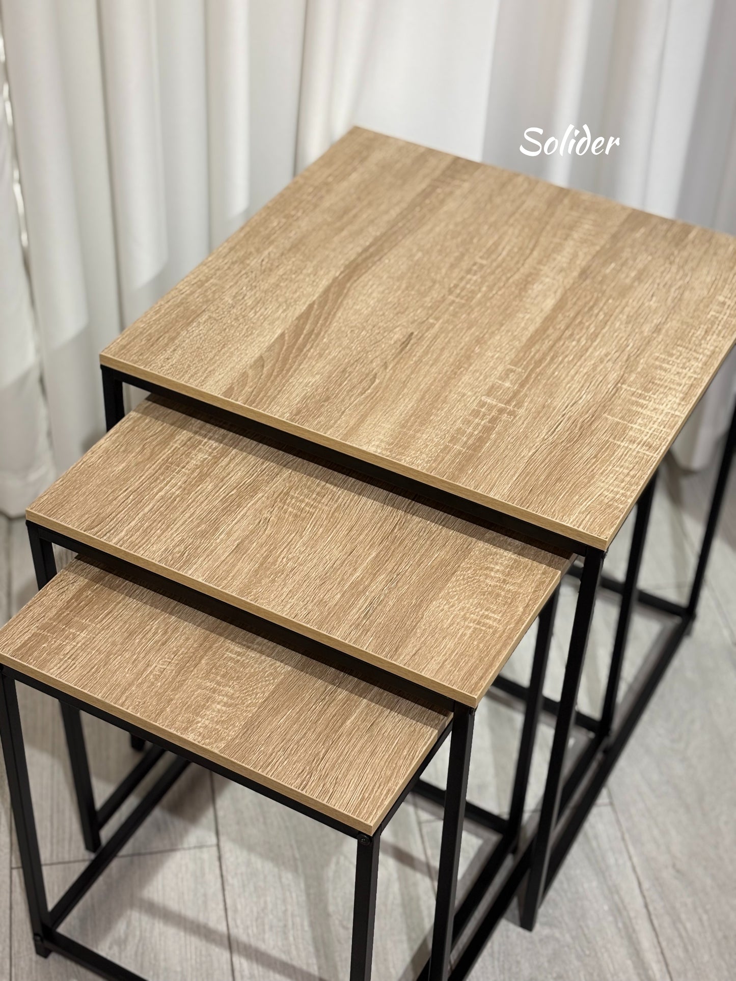 Set of three end tables