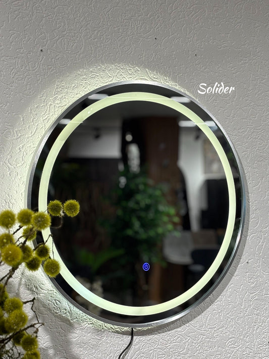 mirror with three color lighting 80cm diameter