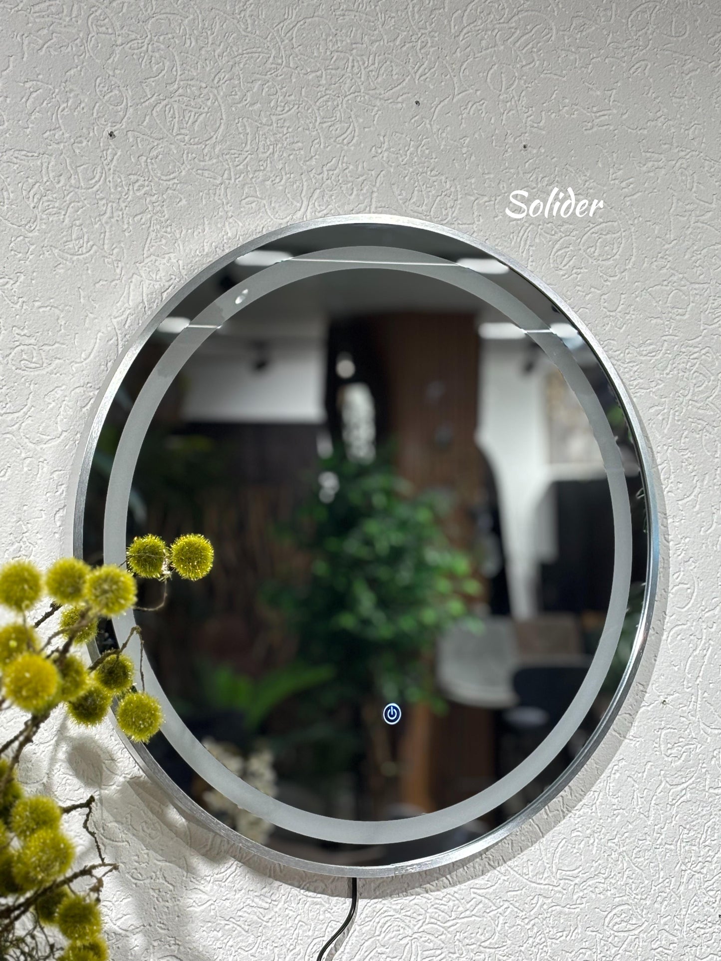 mirror with three color lighting 80cm diameter