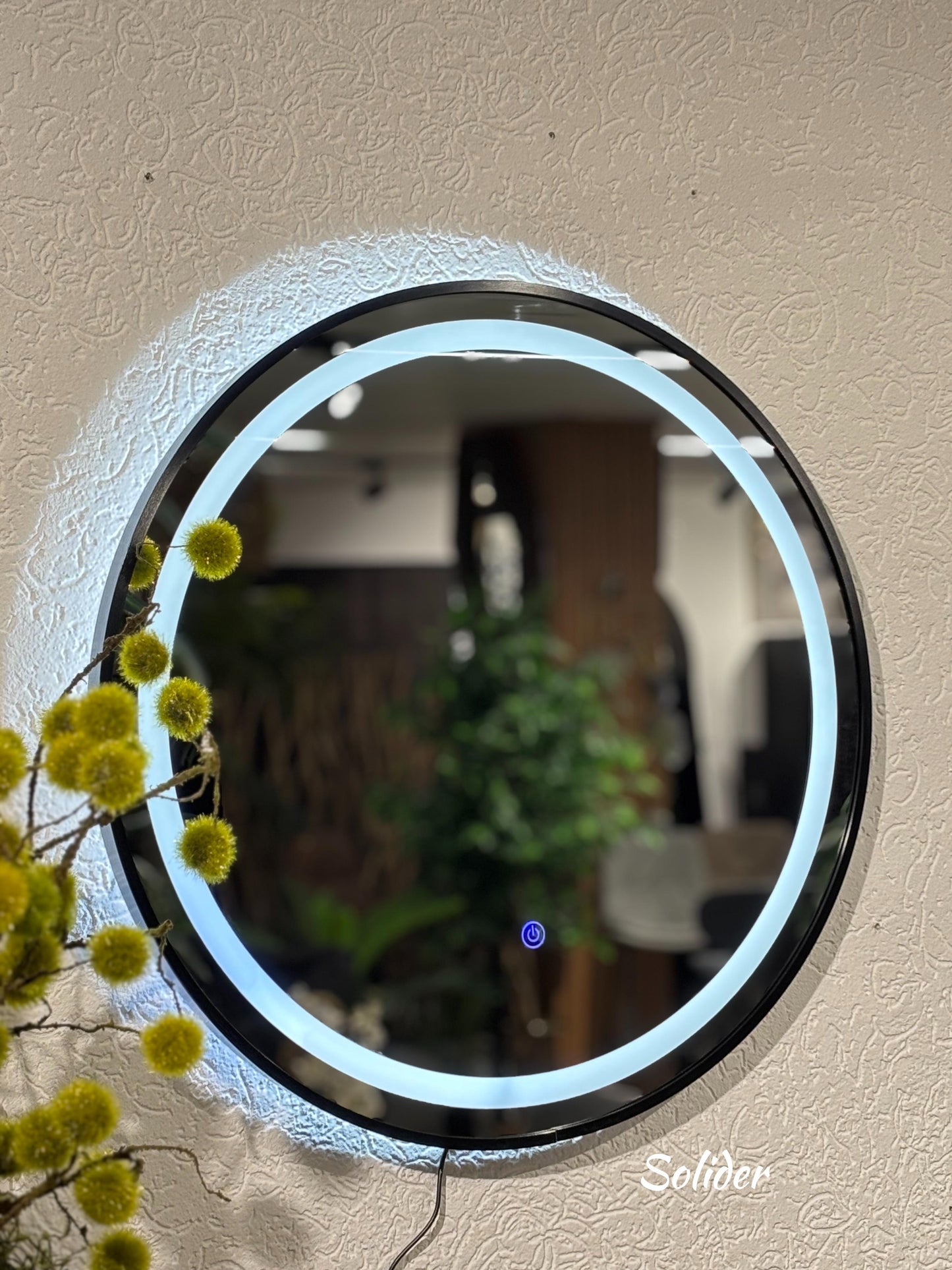 mirror with three color lighting 80cm diameter